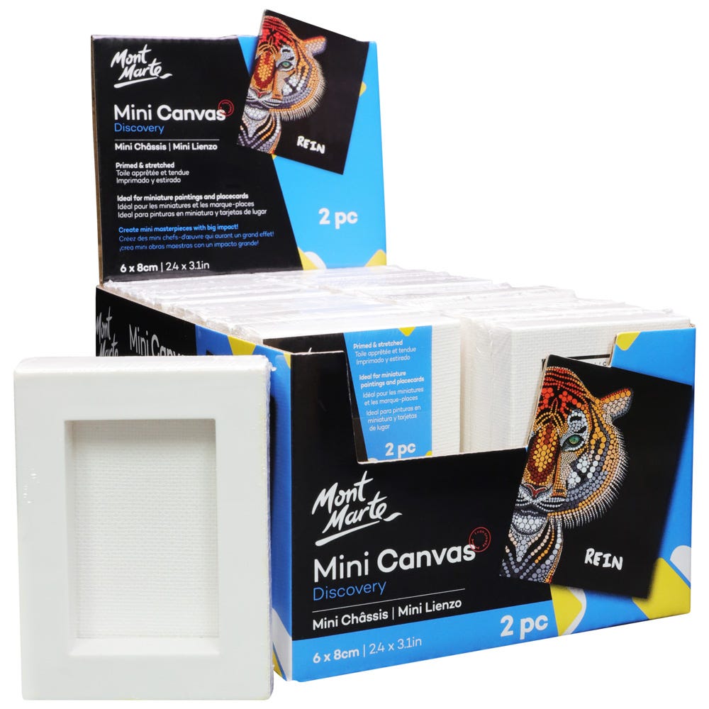 მინიატურული ტილოები 2 ცალი 6x8სმ MM Mini Canvas 6x8cm 2pc - ARTISTA