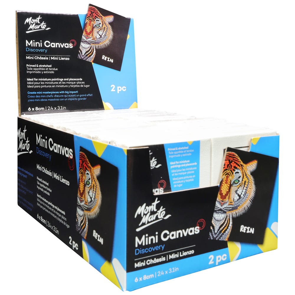 მინიატურული ტილოები 2 ცალი 6x8სმ MM Mini Canvas 6x8cm 2pc - ARTISTA