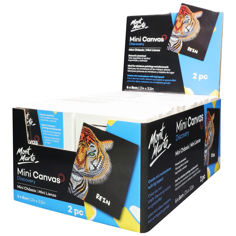 მინიატურული ტილოები 2 ცალი 6x8სმ MM Mini Canvas 6x8cm 2pc - ARTISTA