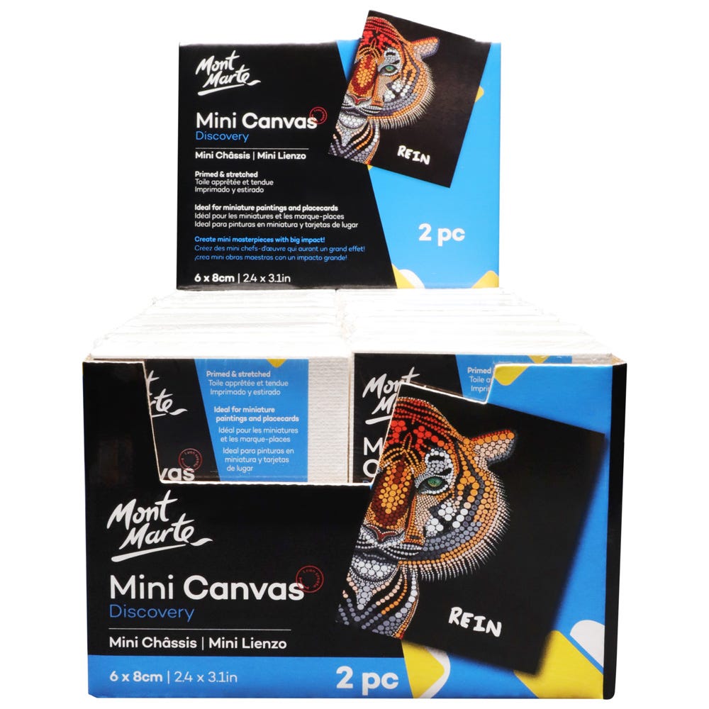 მინიატურული ტილოები 2 ცალი 6x8სმ MM Mini Canvas 6x8cm 2pc - ARTISTA