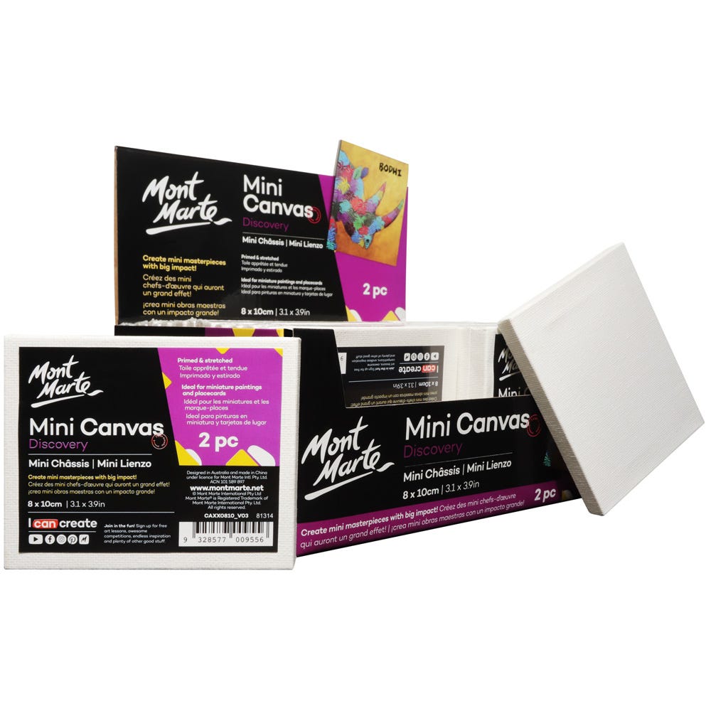 მინიატურულუ ტილოები 2 ცალი (შეკვრაში) MM Mini Canvas 8x10cm 2pc - ARTISTA