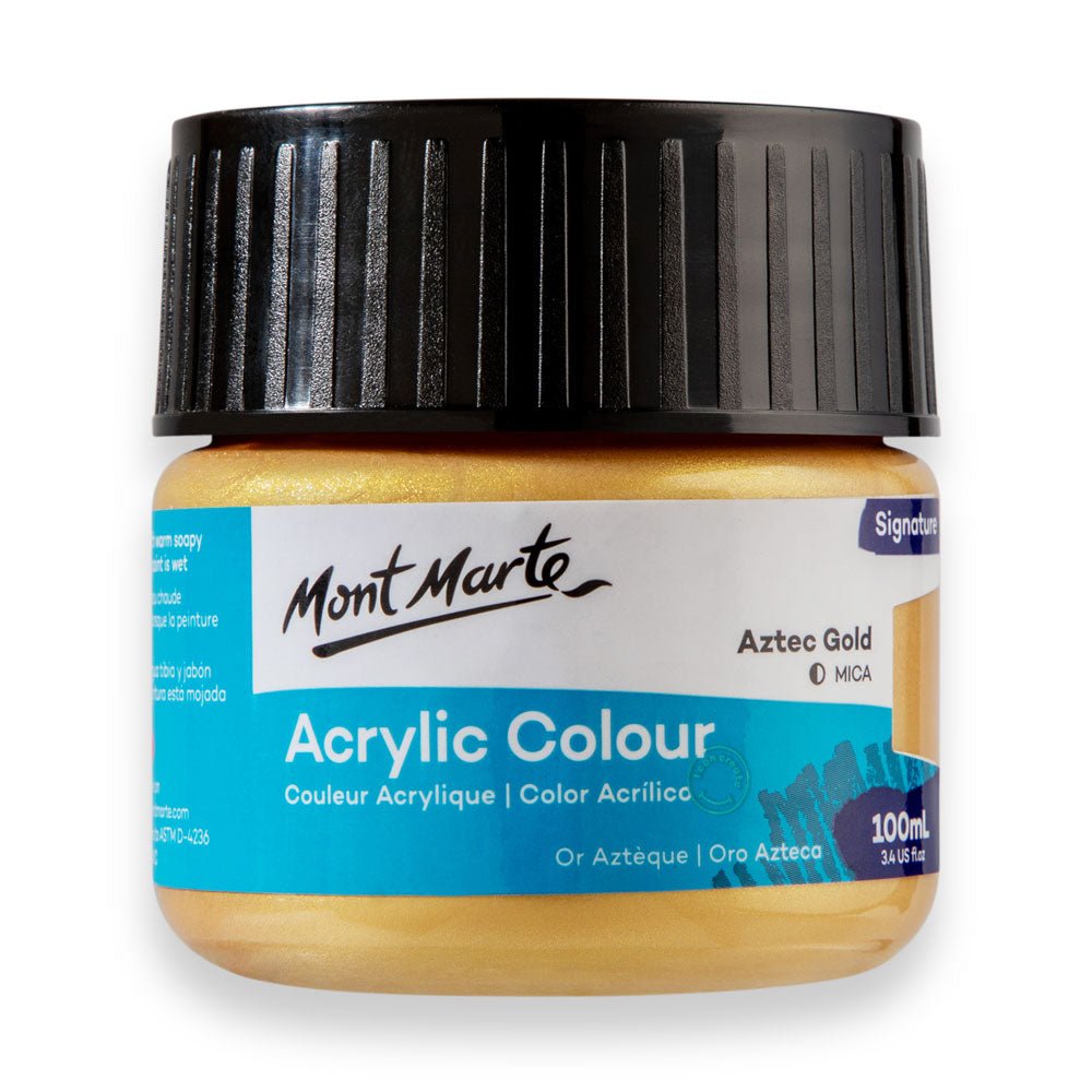 აკრილის საღებავი 100მლ აცტეკური ოქრო - Mont Marte Aztec Gold