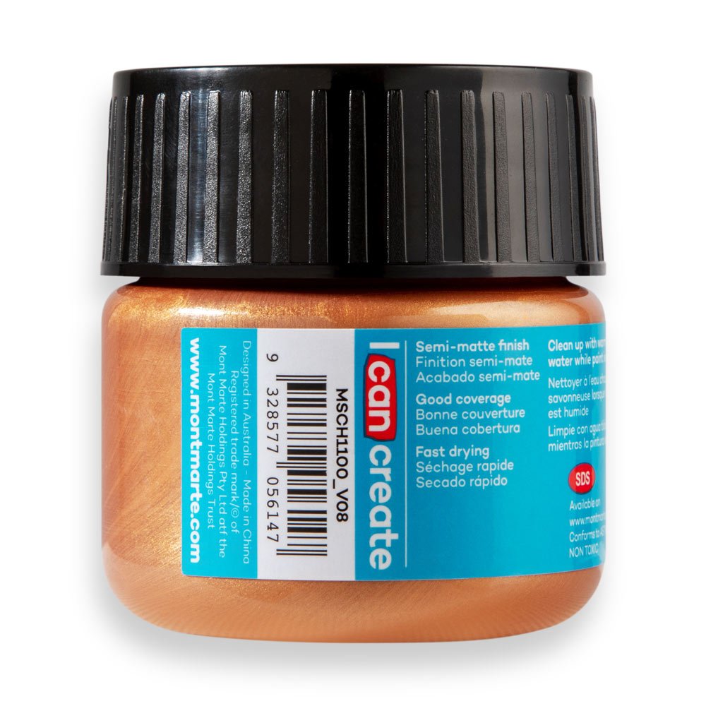 აკრილის საღბავი ბრინჯაოსფერი 100მლ MM Acrylic Colour Paint 100ml - Bronze