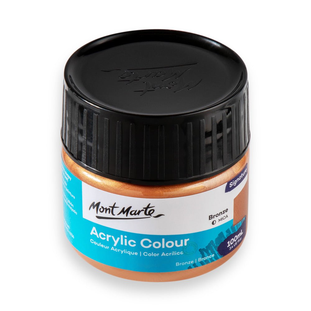 აკრილის საღბავი ბრინჯაოსფერი 100მლ MM Acrylic Colour Paint 100ml - Bronze