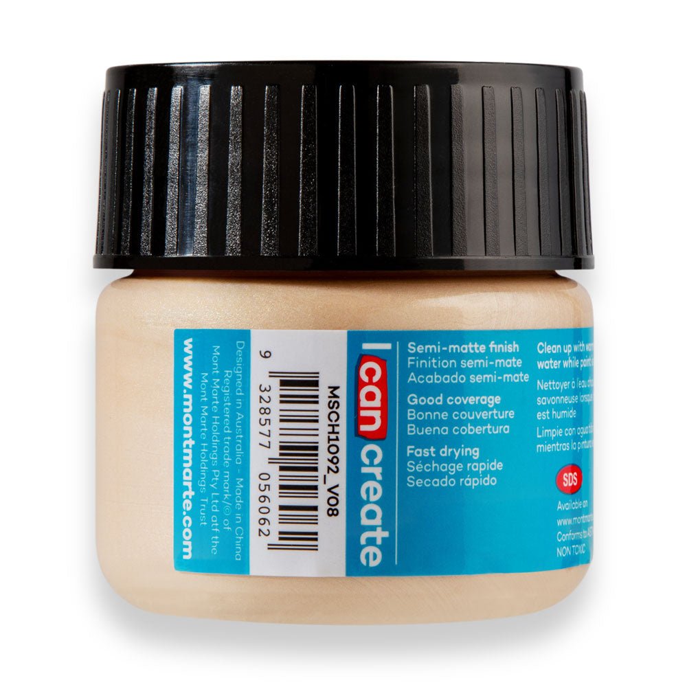 აკრილის საღბავი MM Acrylic Colour Paint 100ml - Champagne Gold