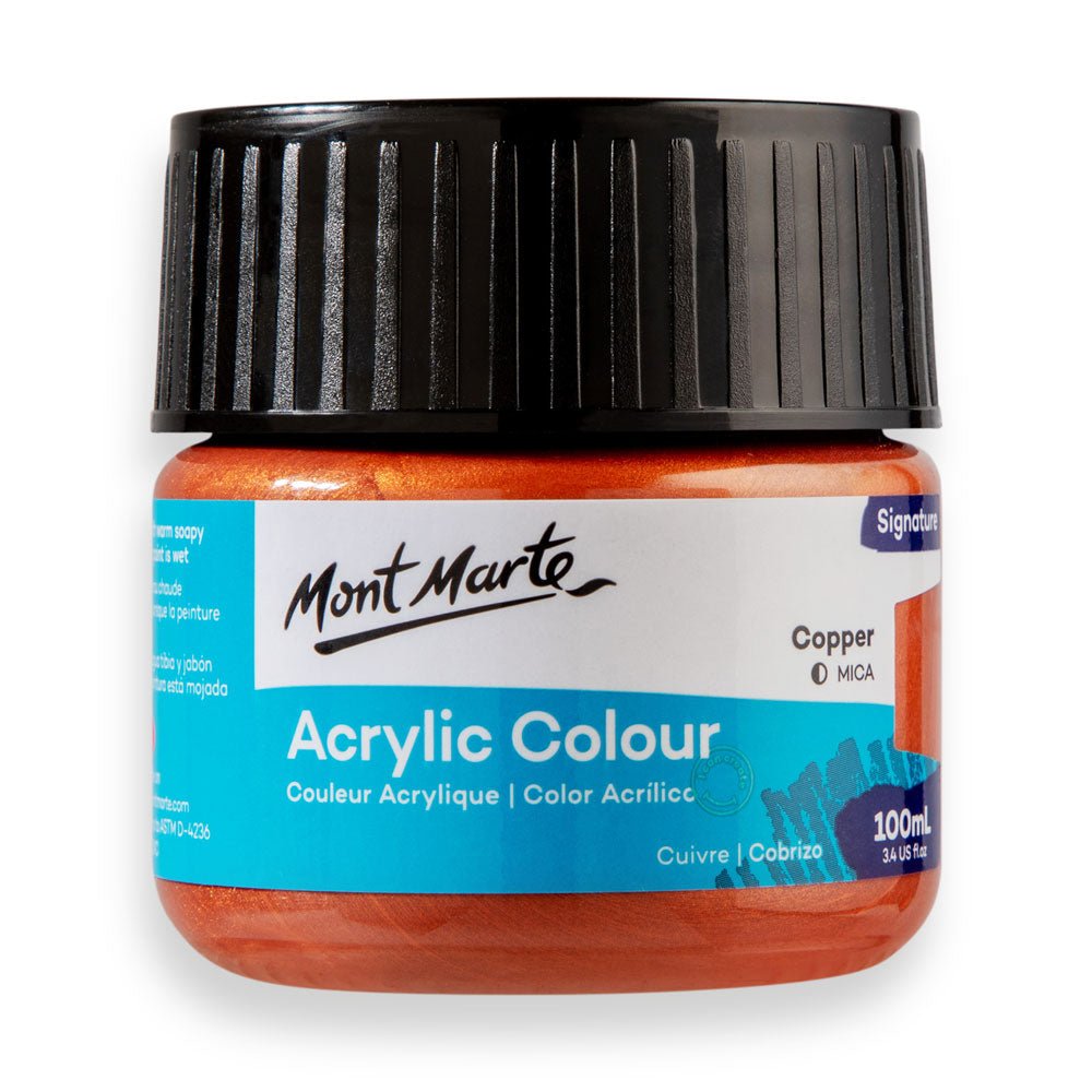 აკრილის საღებავი სპილენძისფერი 100მლ MM Acrylic Colour Paint 100ml - Copper