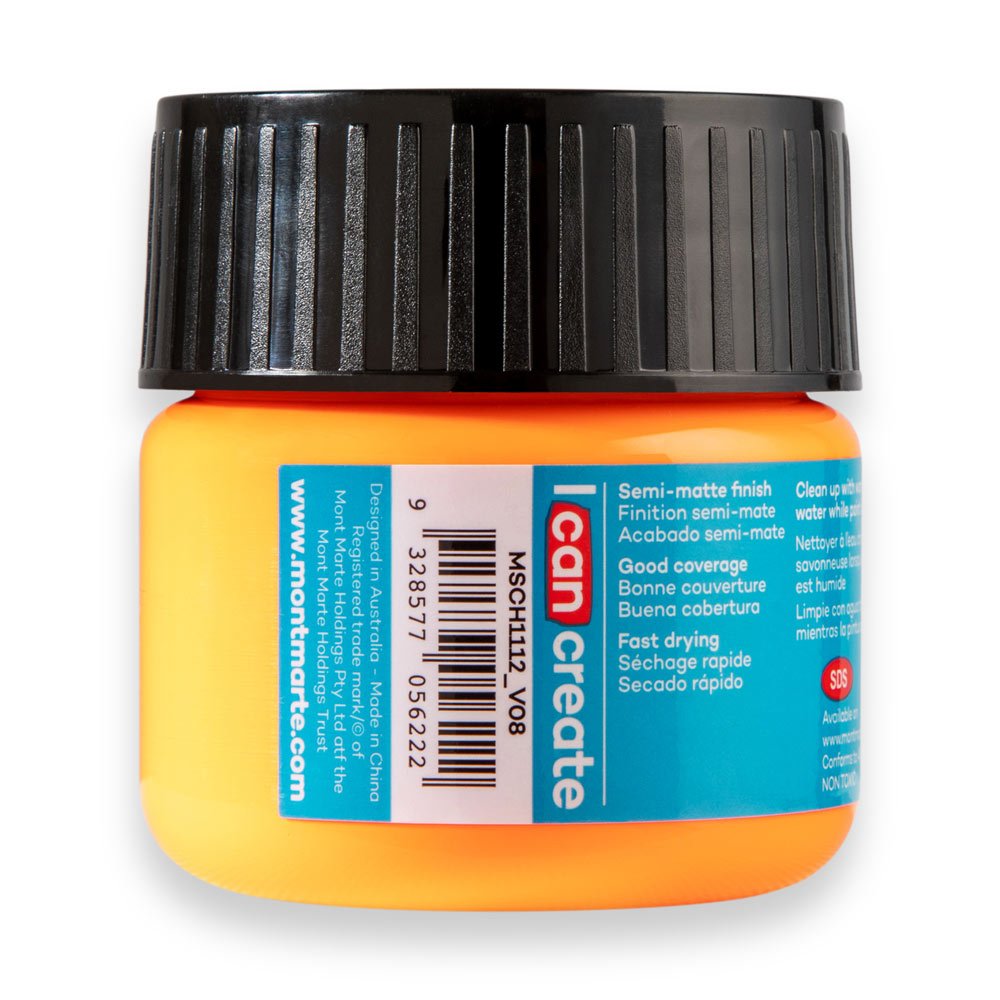 ფლუორესცენტური ნარინჯისფერი MM Acrylic Colour Paint 100ml - Fluoro Orange