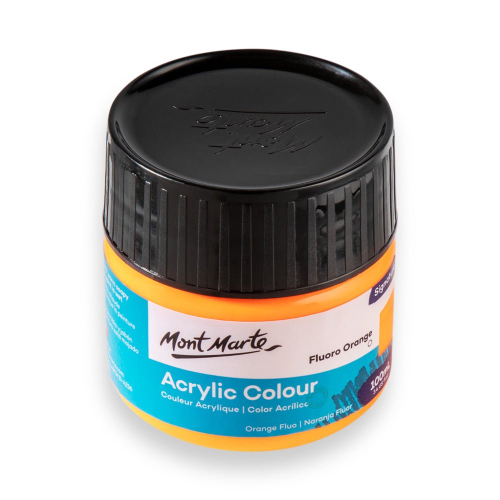 ფლუორესცენტური ნარინჯისფერი MM Acrylic Colour Paint 100ml - Fluoro Orange