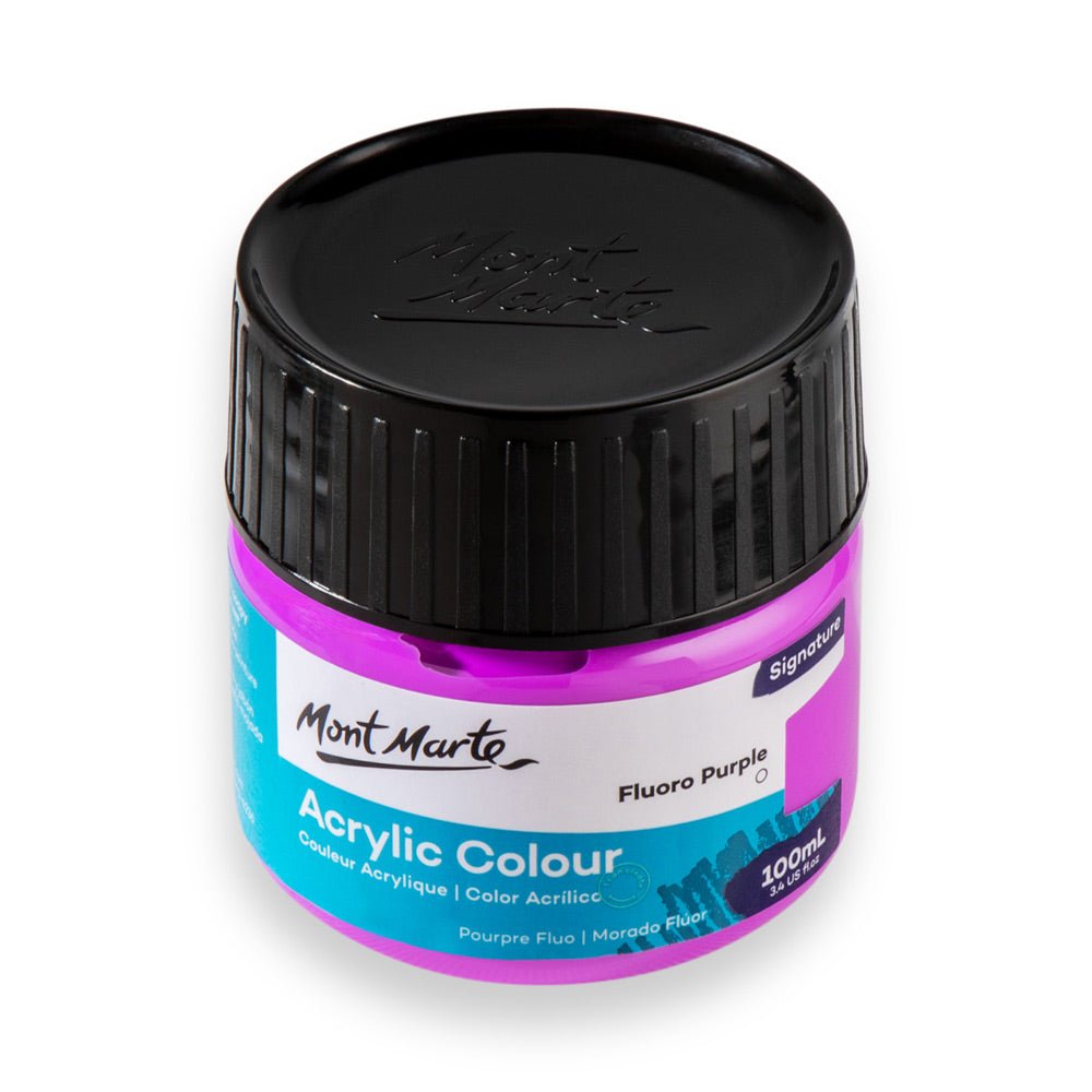 ფლუორესცენტური იასამნისფერი MM Acrylic Colour Paint 100ml - Fluoro Purple