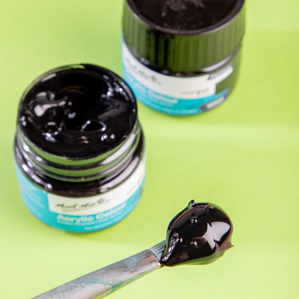 აკრილის საღბავი შავი 100მლ MM Acrylic Colour Paint 100ml - Lamp Black