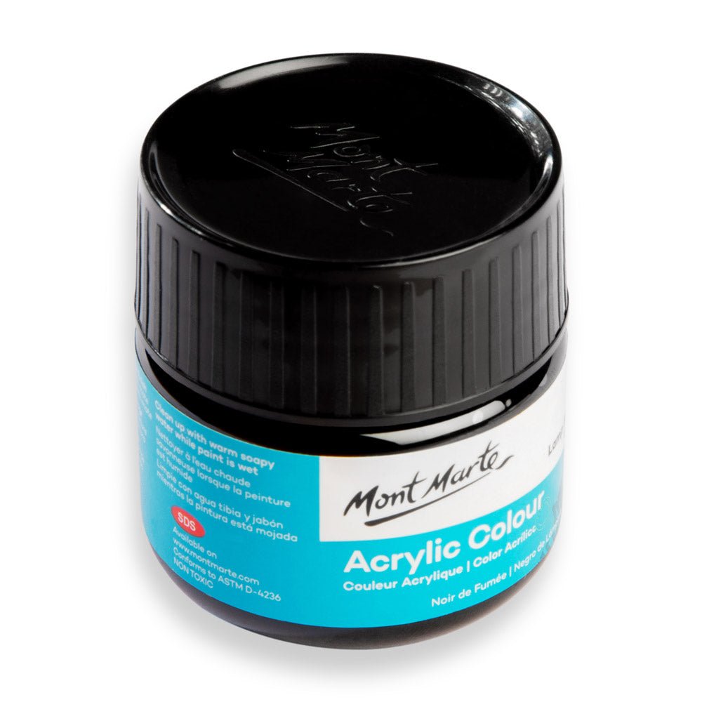 აკრილის საღბავი შავი 100მლ MM Acrylic Colour Paint 100ml - Lamp Black