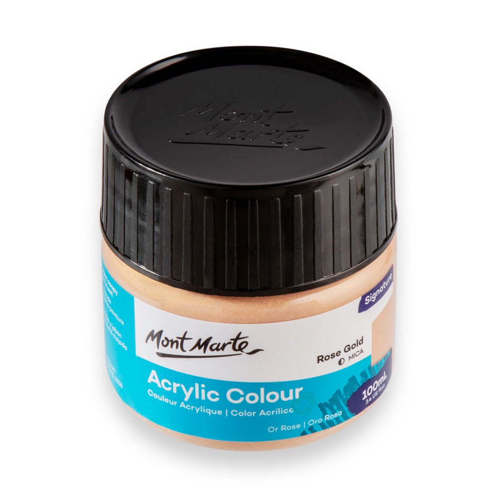 ვარდისფერი ოქრო 100მლ MM Acrylic Colour Paint 100ml - Rose Gold