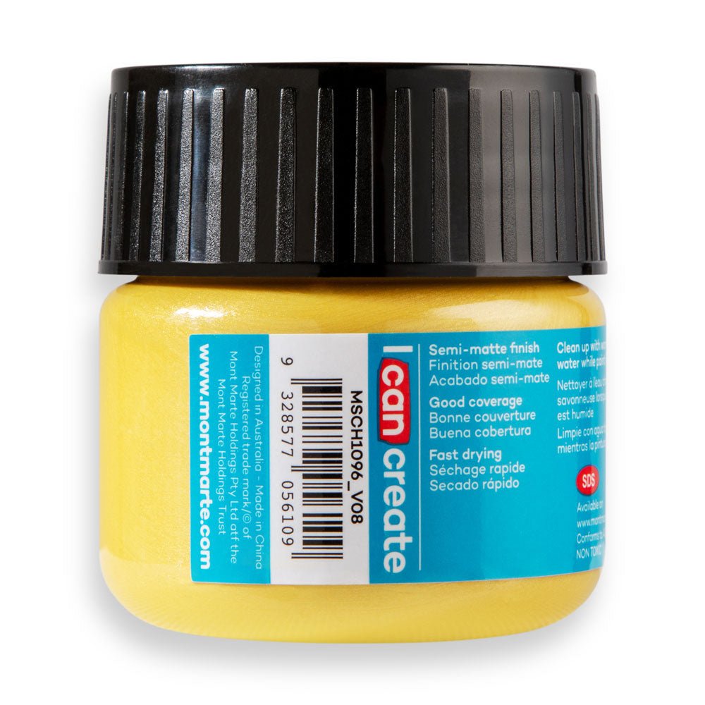 რბილი ოქრო 100მლ MM Acrylic Colour Paint 100ml - Soft Gold