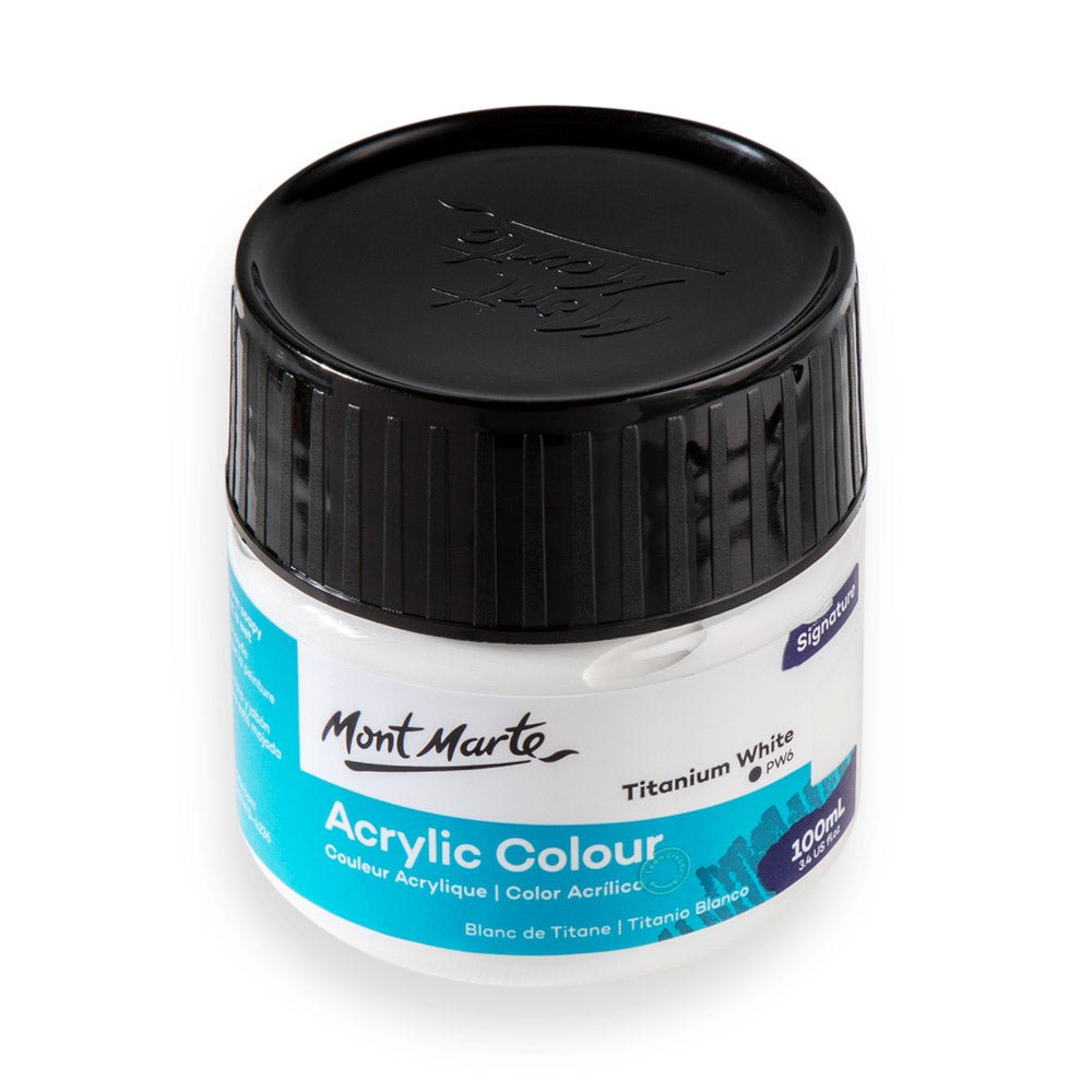 აკრილის საღებავი ტიტანის თეთრი 100მლ MM Acrylic Colour Paint 100ml - Titanium White