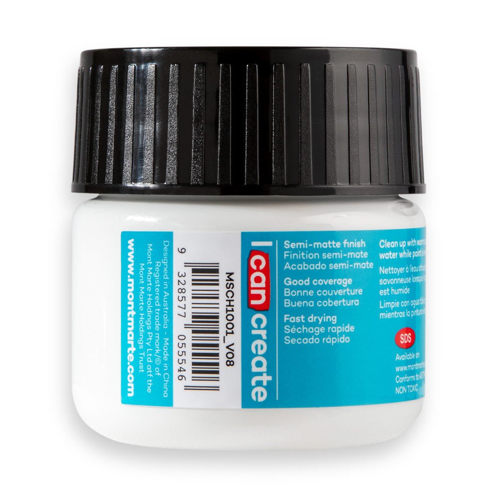 აკრილის საღებავი ტიტანის თეთრი 100მლ MM Acrylic Colour Paint 100ml - Titanium White