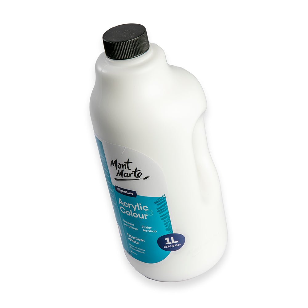 MM Acrylic Colour w/Pump 1L - Titanium White