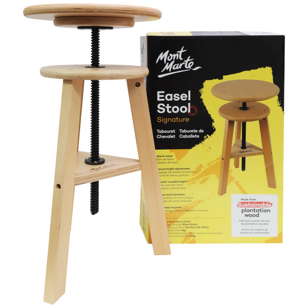 MM Beech Easel Stool MEA0044A