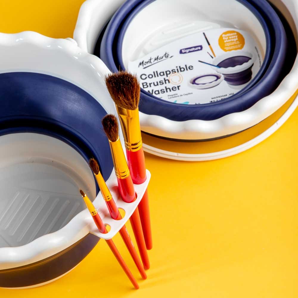 ფუნჯების სარეცხი დასაკეცი 20სმ - MontMarte Collapsible Brush Washer Round 20cm
