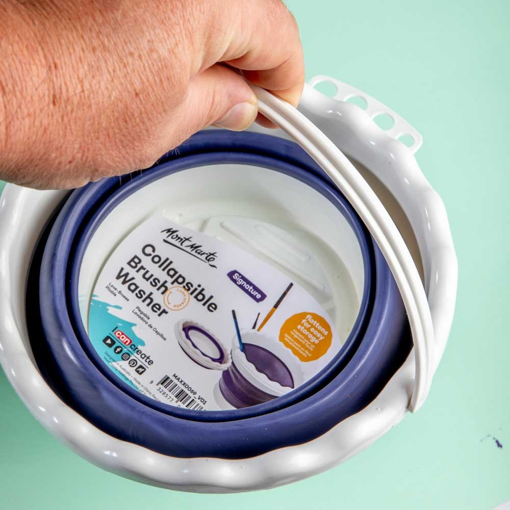 ფუნჯების სარეცხი დასაკეცი 20სმ - MontMarte Collapsible Brush Washer Round 20cm