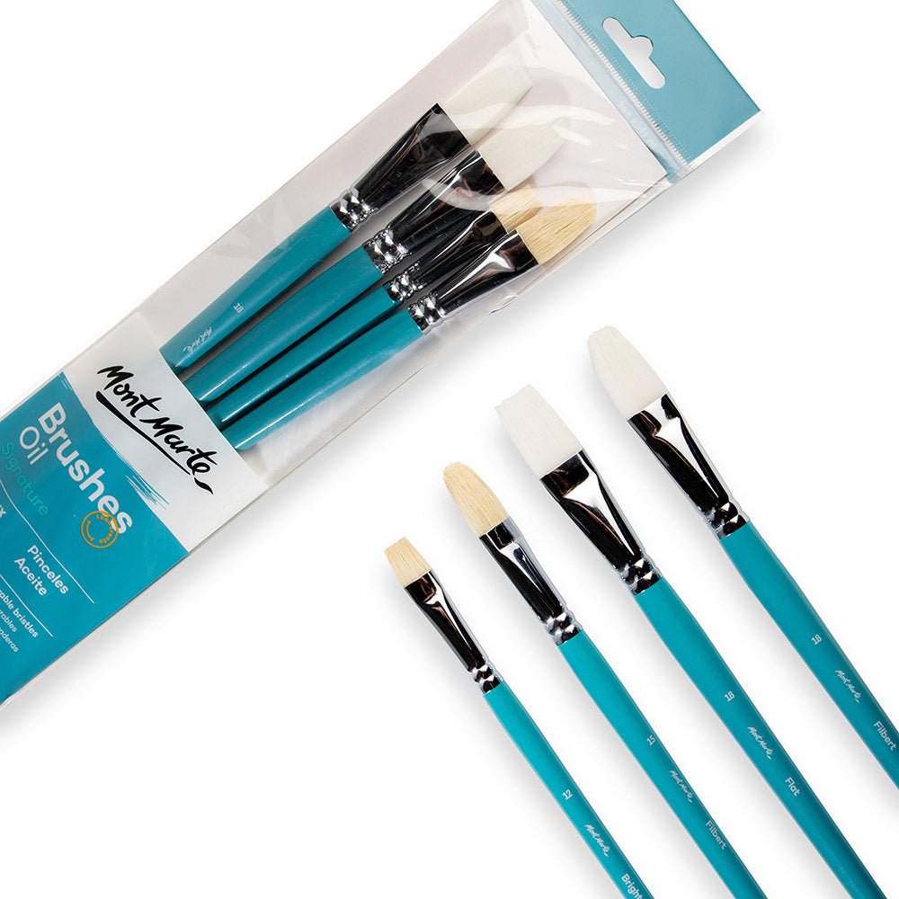 MM Gallery Series Brush Set Oils 4pc BMHS0022 - ARTISTA