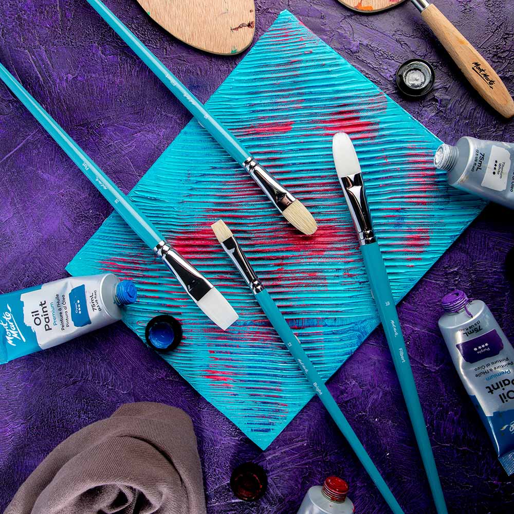 MM Gallery Series Brush Set Oils 4pc BMHS0022 - ARTISTA