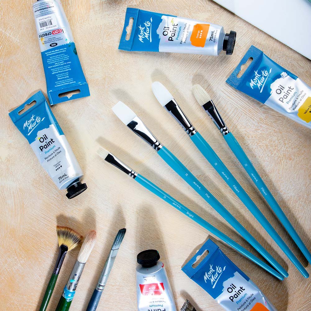 MM Gallery Series Brush Set Oils 4pc BMHS0022 - ARTISTA