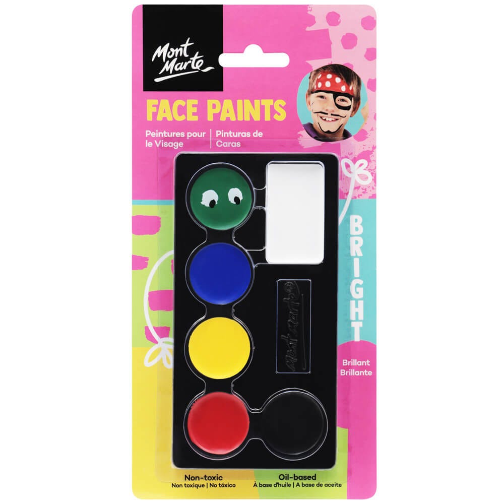 სახის მოსახატი საღებავი საბავშვო - MontMarte Kids Face Painting Set - Bright