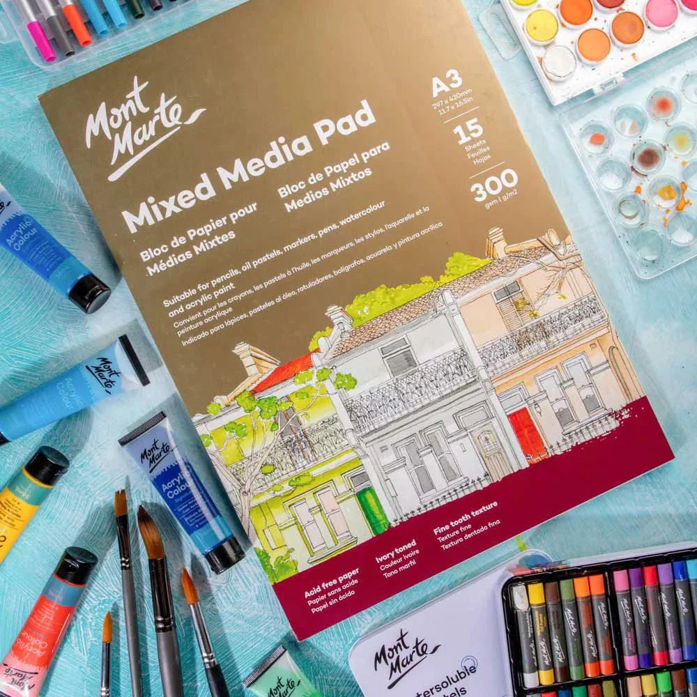 შერეული ტექკნიკის პადი - MM Mixed Media Pad 300gsm A3 15