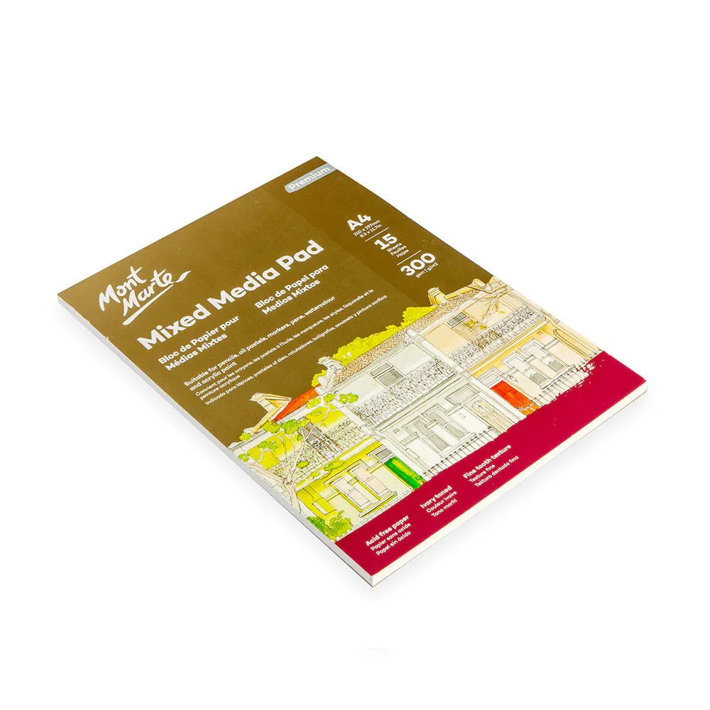შერეული ტექნიკის პადი - MM Mixed Media Pad 300gsm A4 15 Sheets