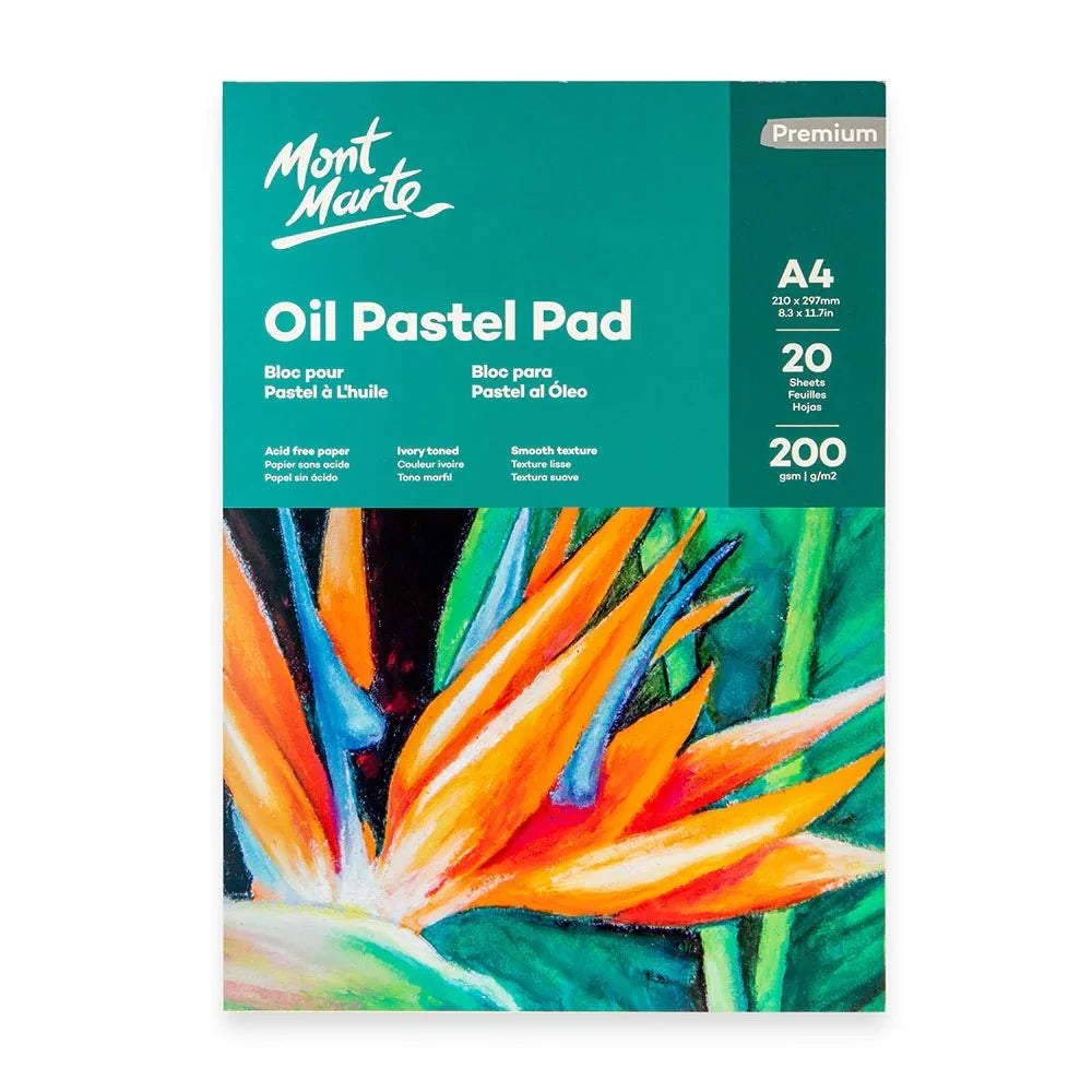 MM Oil Pastel Pad 200gsm A4 20 Sheets - LUMINO