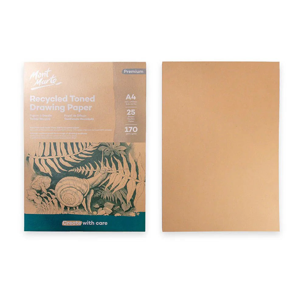 გადამუშავებული ტონირებული ქაღალდი 170 GSM A4 (25 ფურცელი) - MontMarte