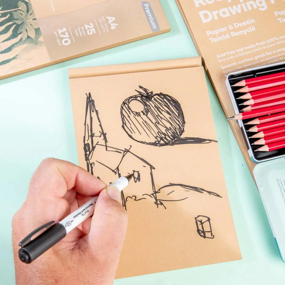 MM Recycled Toned Drawing Paper 170gsm A4 25 Shts - LUMINO
