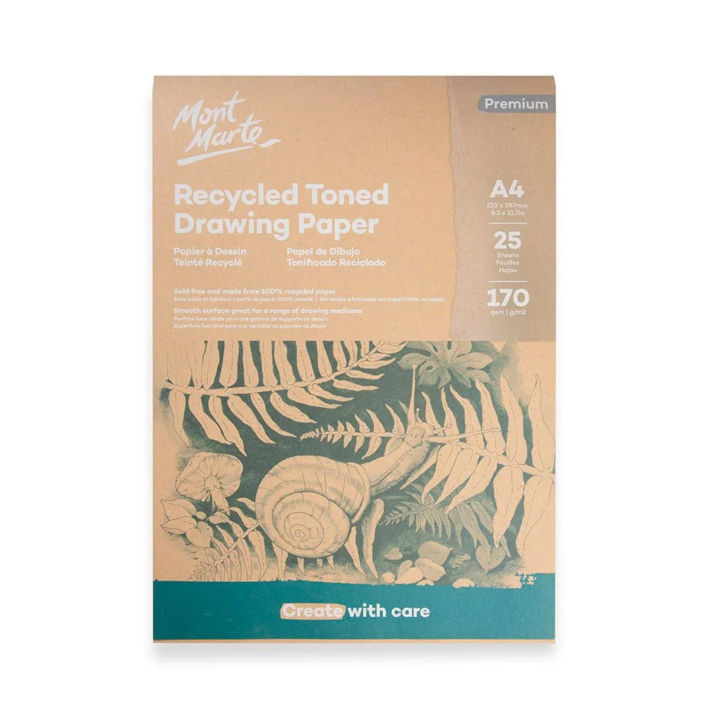 MM Recycled Toned Drawing Paper 170gsm A4 25 Shts - LUMINO