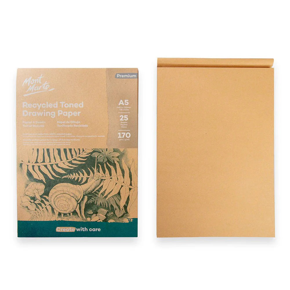 გადამუშავებული ტონირებული ქაღალდი 170gsm (25 ფურცელი) - MontMarte