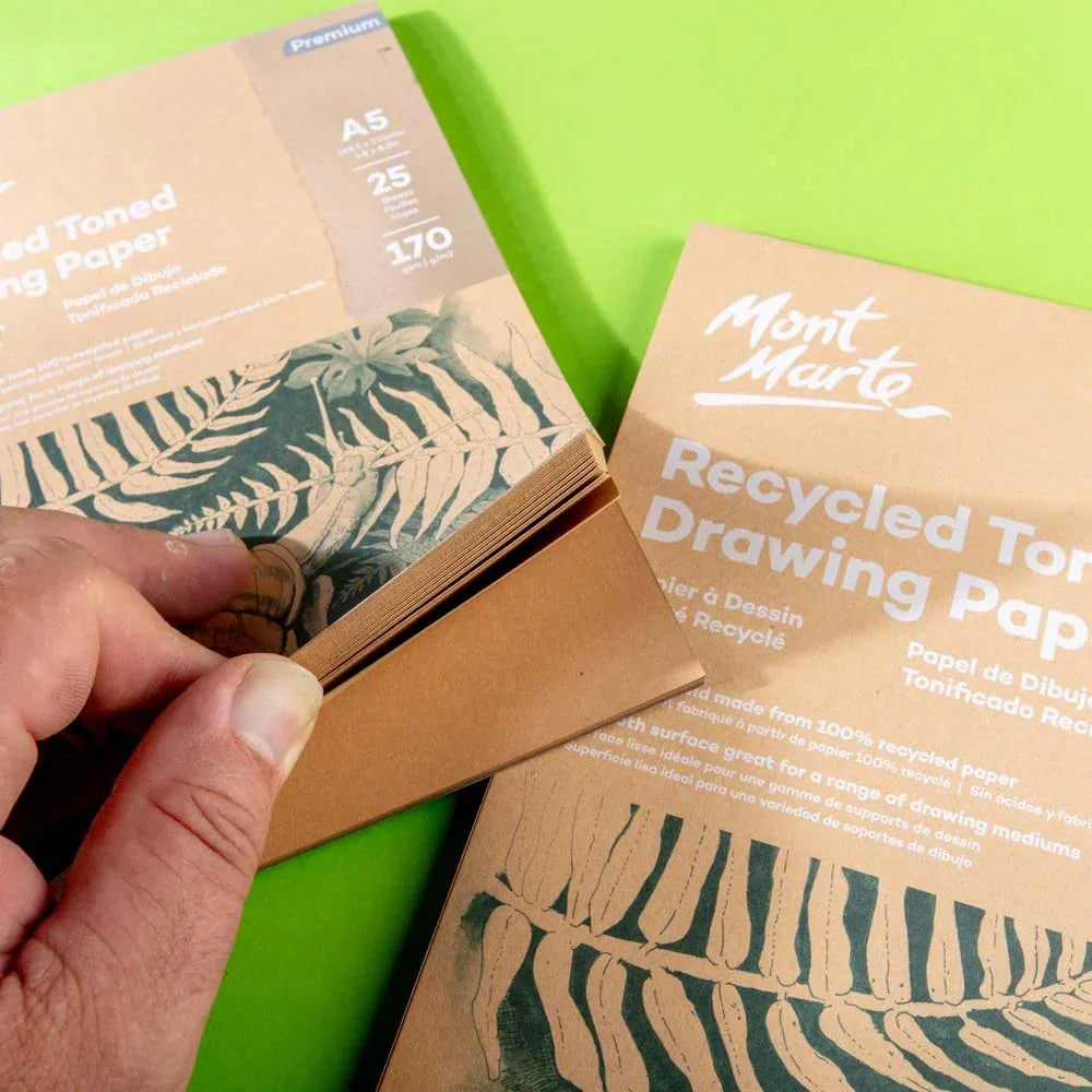 MM Recycled Toned Drawing Paper 170gsm A5 25 Shts - LUMINO
