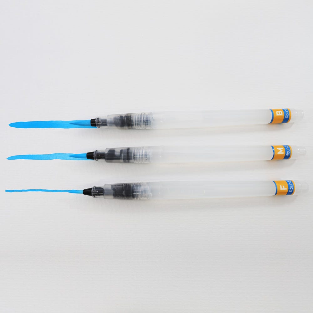 MM Waterbrush Set Round F/M/B 3pc - ARTISTA