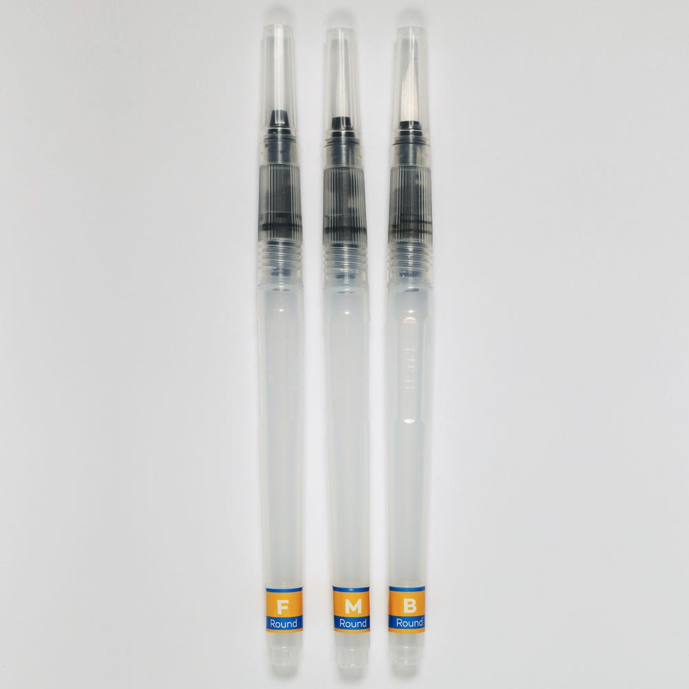MM Waterbrush Set Round F/M/B 3pc - ARTISTA
