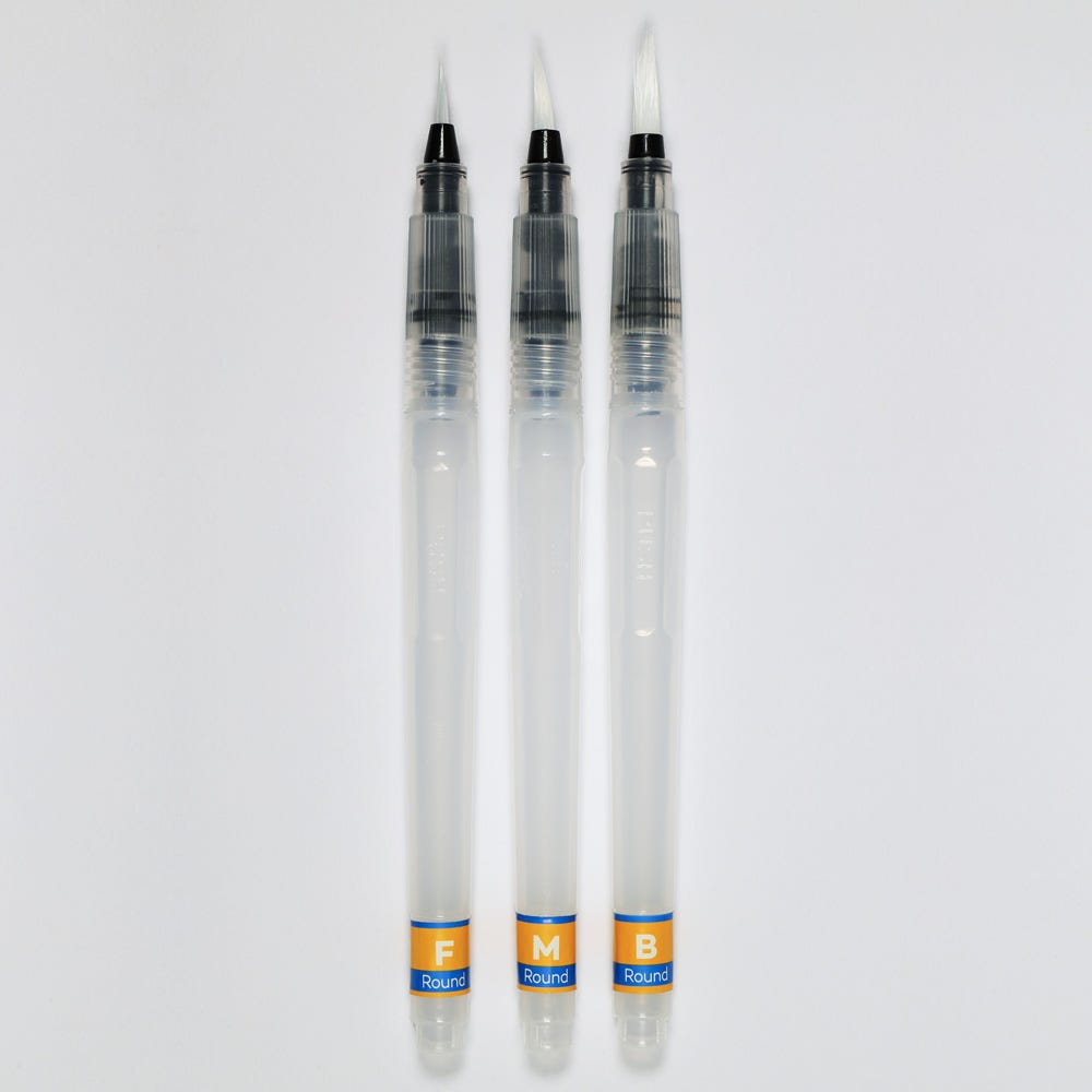 MM Waterbrush Set Round F/M/B 3pc - ARTISTA