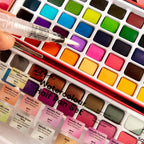 MM Watercolour Half Pan Set 73pc in Tin  - აკვარელის საღებავი