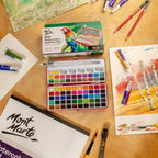 MM Watercolour Half Pan Set 73pc in Tin  - აკვარელის საღებავი