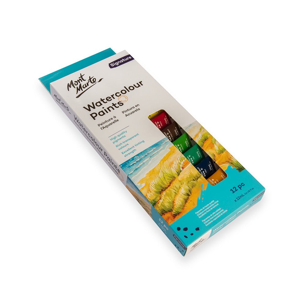 აკვარელის საღებავი ნაკრები 12 ფერი - MontMarte Watercolour Paint Set 12pc x 12ml