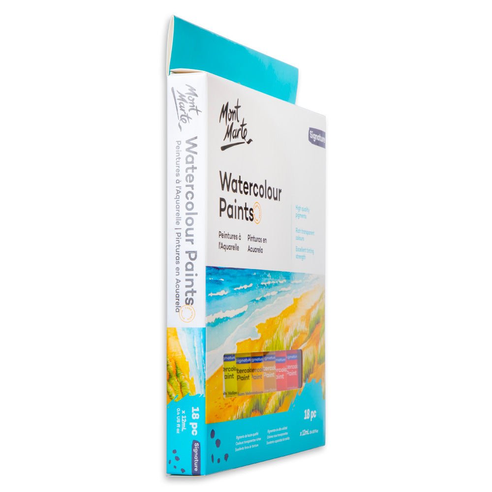 აკვარელის საღებავი ნაკრები 18 ფერი 12მლ - MontMarte Watercolour Paint Set 18pc x 12ml