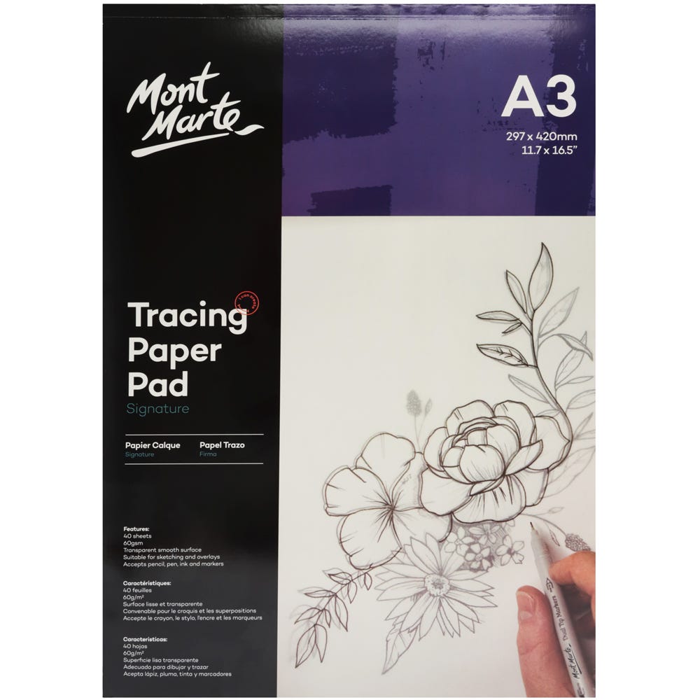 გადამყვანი ფურცელი MM Tracing Paper Pad 60gsm 40 sheet A3