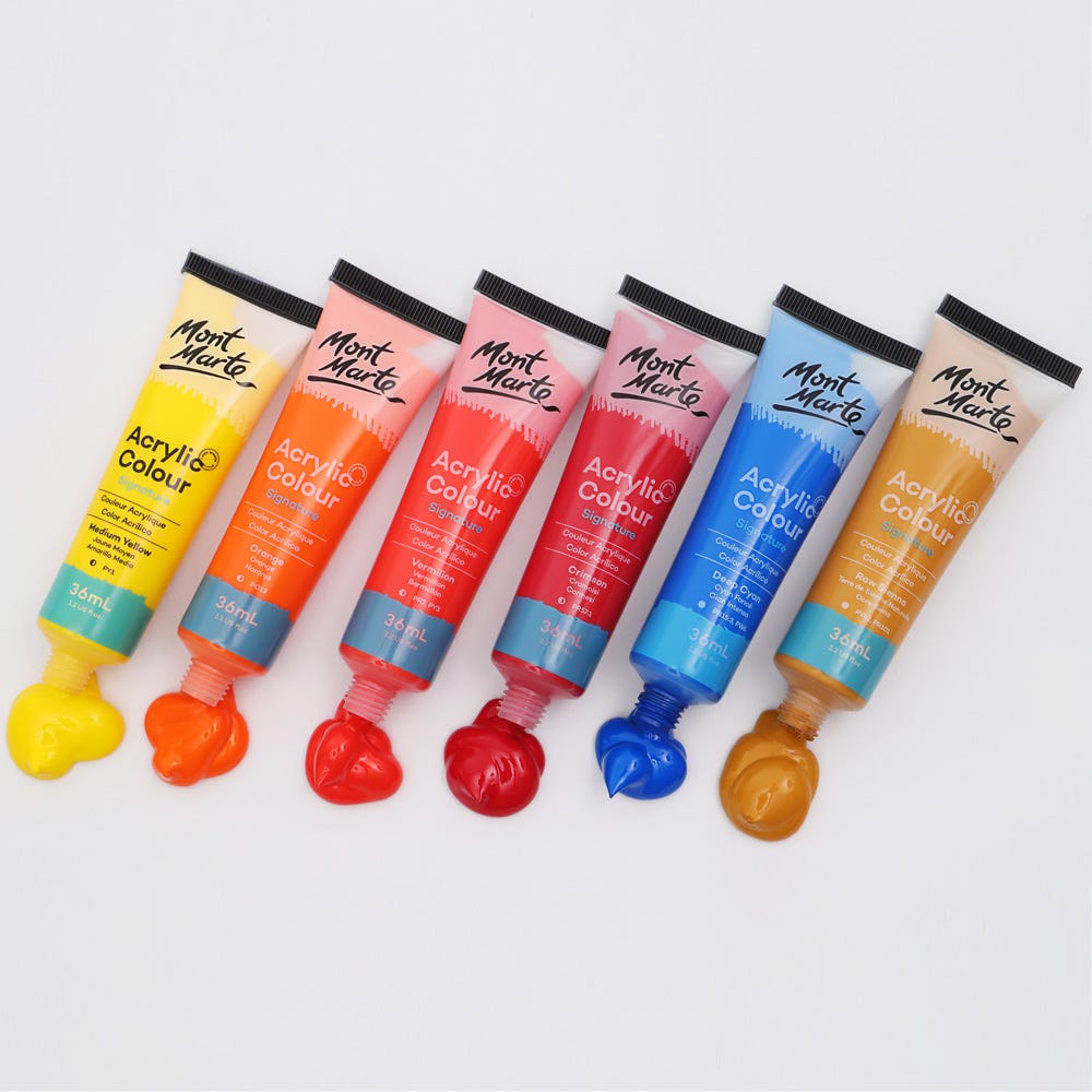 აკრილის საღებავები 18 ფერი ნაკრები MM Acrylic Paint Set 18pc x 36ml