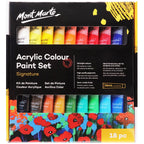 აკრილის საღებავები 18 ფერი ნაკრები MM Acrylic Paint Set 18pc x 36ml