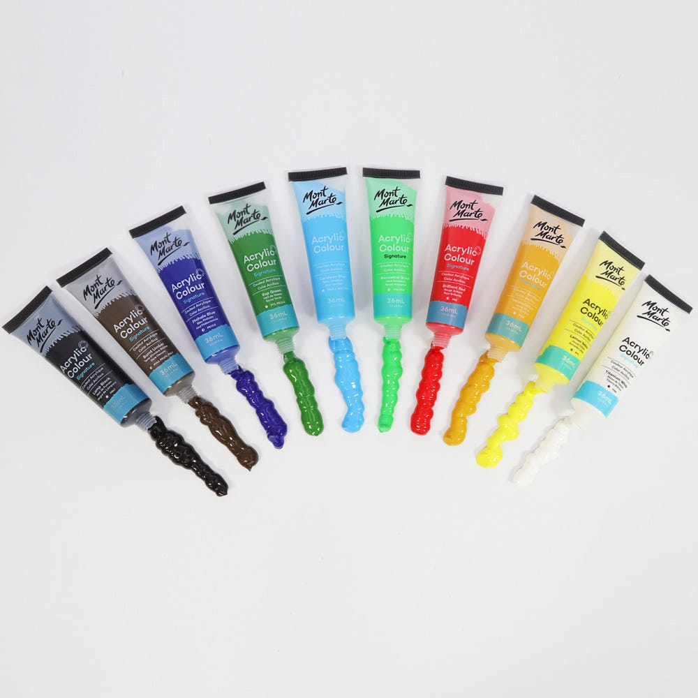 აკრილის საღებავები 24 ფერი ნაკრები MM Acrylic Paint Set 24pc x 36ml