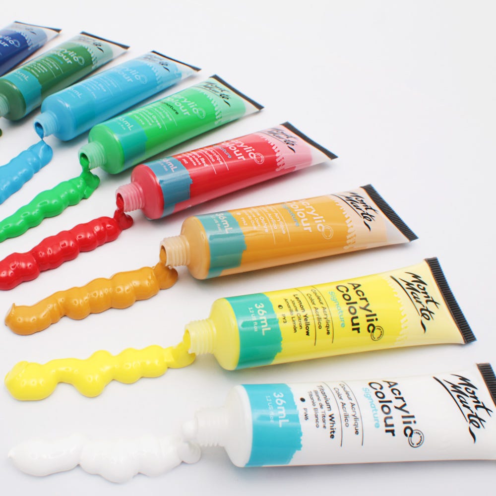 აკრილის საღებავები 24 ფერი ნაკრები MM Acrylic Paint Set 24pc x 36ml