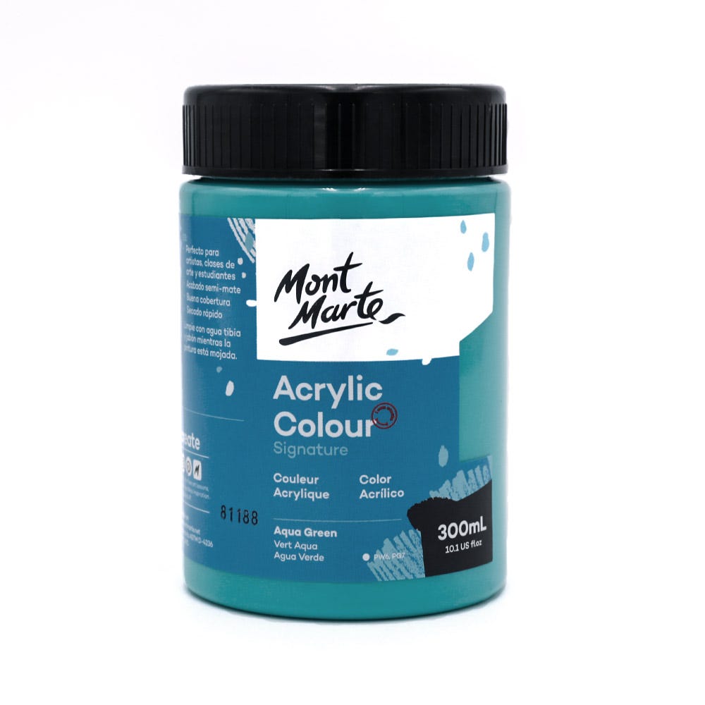 აკრილის საღბავი აქუა მწვანე 300მლ MM Studio Acrylic Paint 300ml - Aqua Green