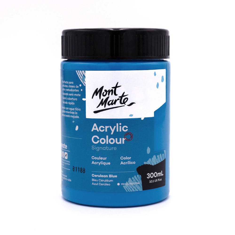 აკრილის საღებავი MM Studio Acrylic Paint 300ml - Cerulean Blue
