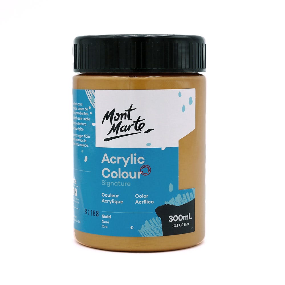 Mont Marte Gold Acrylic Paint, 300 ml